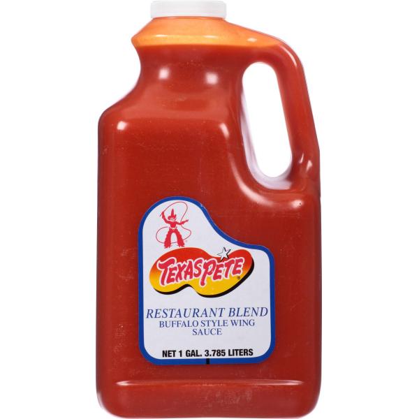 Texas Pete Sauce Restaurant Blend Wing 1 Gallon - 4 Per Case.