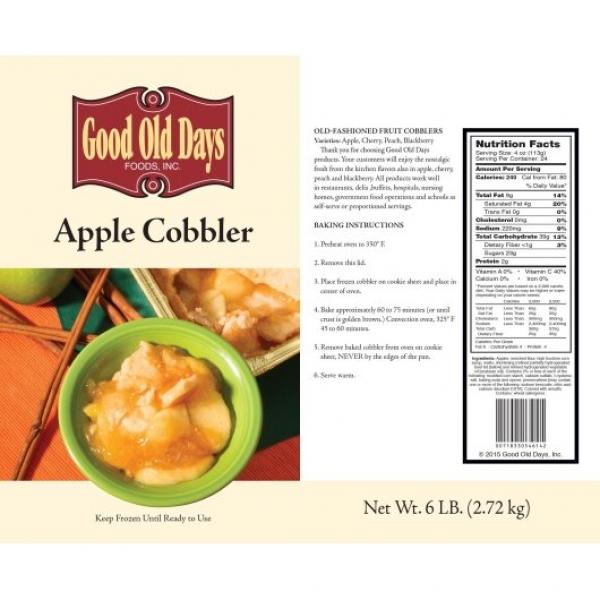 Apple Cobbler 6 Pound Each - 4 Per Case.