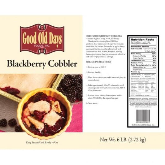 Blackberry Cobbler 6 Pound Each - 4 Per Case.