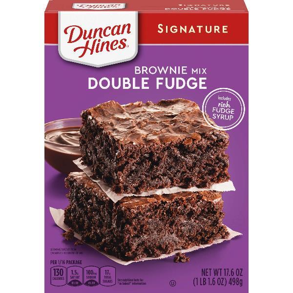 Duncan Hines Signature Double Fudge Brownie Mix 17.6 Ounce Size - 12 Per Case.