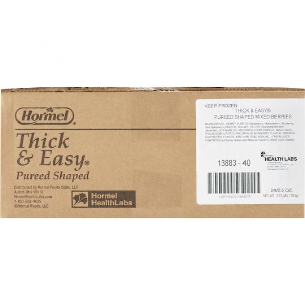 Thick & Easy Shaped Pureed Mixed Berries 24 Count Packs - 1 Per Case.