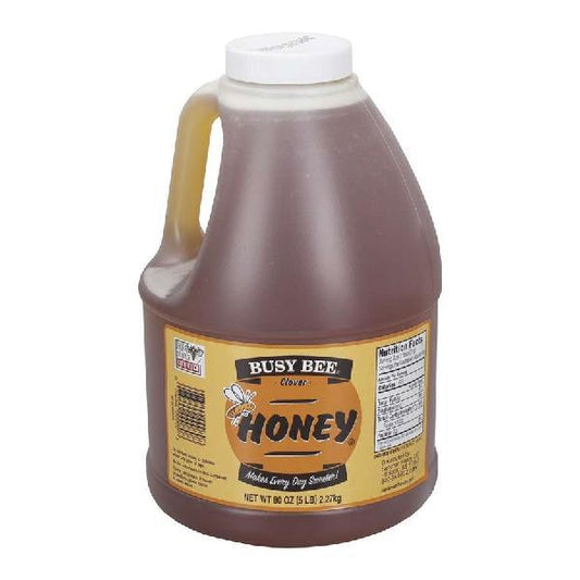 Busy Bee Honey Clover Jug 80 Ounce Size - 6 Per Case.