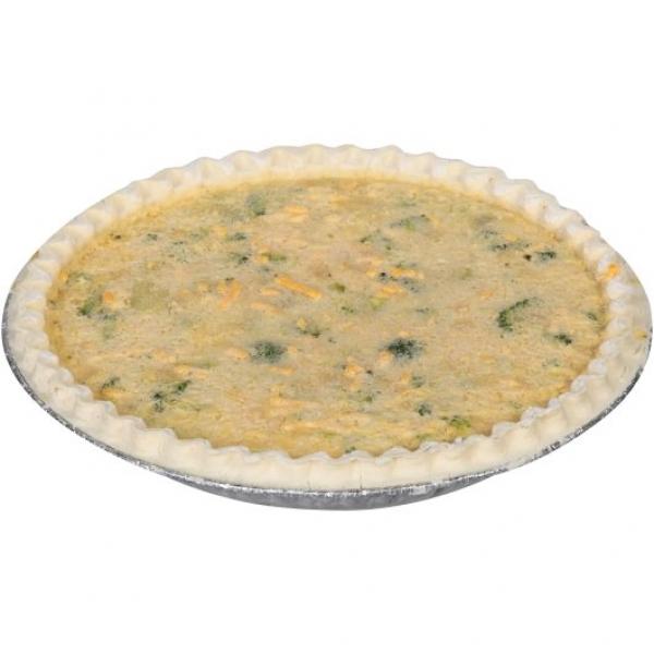 Chef Pierre Quiche Broccoli Unbaked 10" 2.375 Pound Each - 6 Per Case.