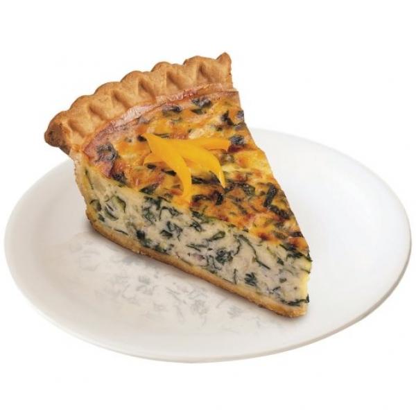 Chef Pierre Quiche Spinach Unbaked 10" 2.375 Pound Each - 6 Per Case.