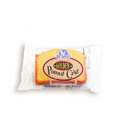 Cake Slices Golden Cake 2 Ounce Size - 3 Per Case.