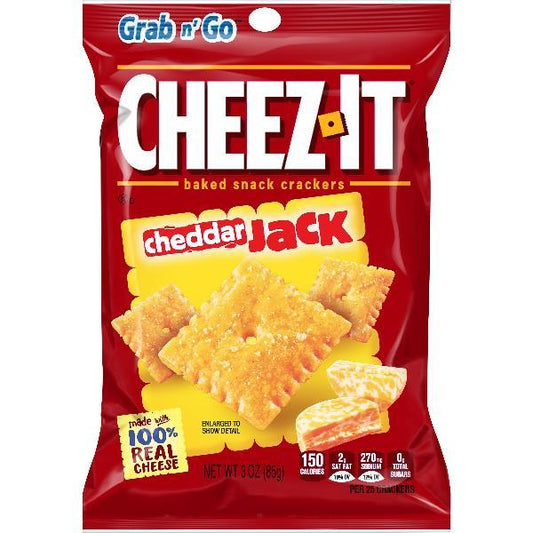 Sunshine Cheez-It Cheddar Jack Cracker, 3 Ounces- 36 Per Case.