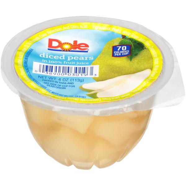 Diced Pear In Juice 4 Ounce Size - 36 Per Case.