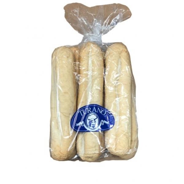 Turano 12" French Sub Roll 5.5 Ounce Size - 48 Per Case.