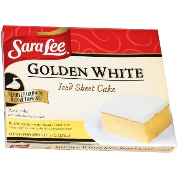 Sara Lee Cake White Iced Golden Sheet Cake 76 Ounce Size - 4 Per Case.