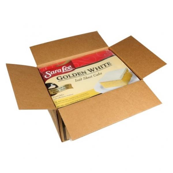 Sara Lee Cake White Iced Golden Sheet Cake 76 Ounce Size - 4 Per Case.