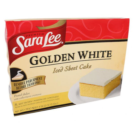 Sara Lee Cake White Iced Golden Sheet Cake 76 Ounce Size - 4 Per Case.