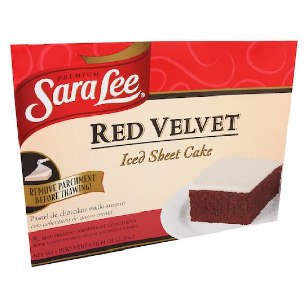 Sara Lee Cake Red Velvet Sheet Cake Iced 78 Ounce Size - 4 Per Case.