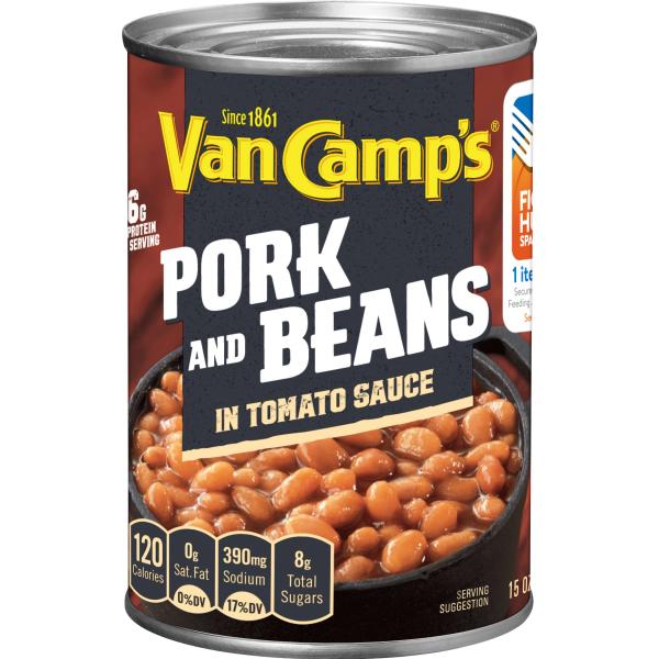 Van Camp's Pork And Beans 15 Ounce Size - 24 Per Case.