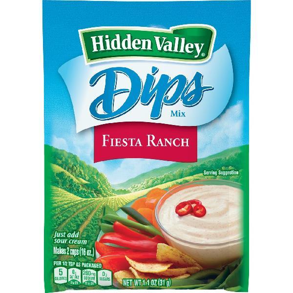 Mix Dip Hidden Valley Fiesta Ranch Party 1.1 Ounce Size - 24 Per Case.