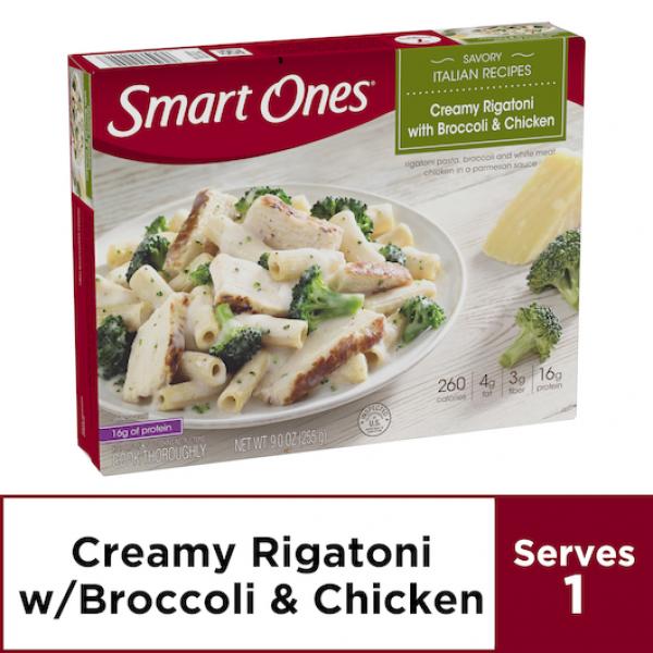 Smart Ones Frozen Entreessides Creamy Rigatoni With Broccoli And Chicken 9 Ounce Size - 12 Per