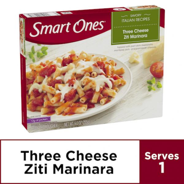 Smart Ones Frozen Entreessides Three Cheeseziti Marinara 9 Ounce Size - 12 Per Case.