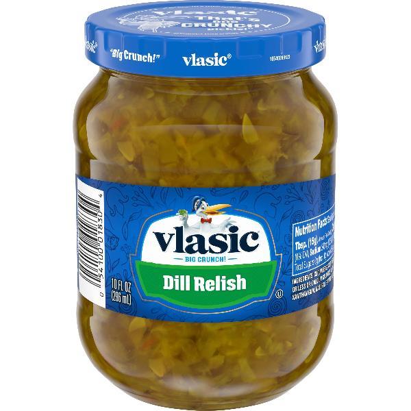 Vlasic Dill Relish Keto Friendly FlJars 10 Fluid Ounce - 12 Per Case.