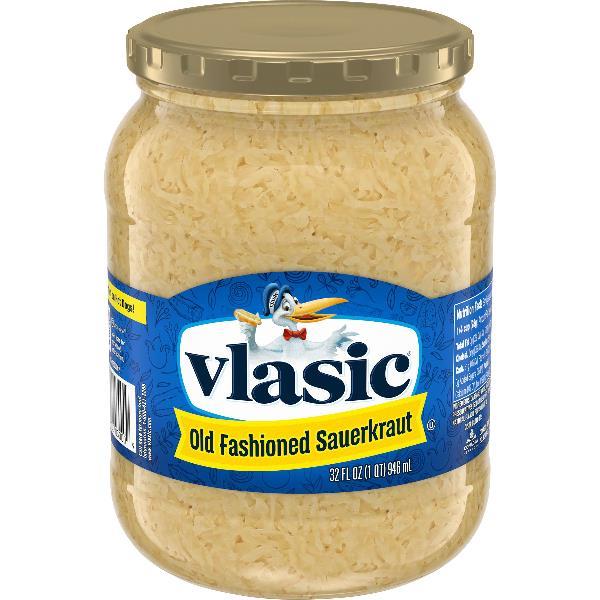 Vlasic Old Fashioned Sauerkraut Jars 32 Fluid Ounce - 12 Per Case.