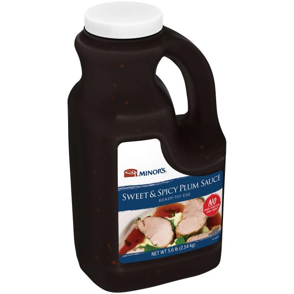 Minor's Sweet And Spicy Plum Sauce Ready-To-Use 0.5 Gallon - 4 Per Case.