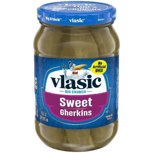 Vlasic Sweet Gherkins 16 Fluid Ounce - 12 Per Case.