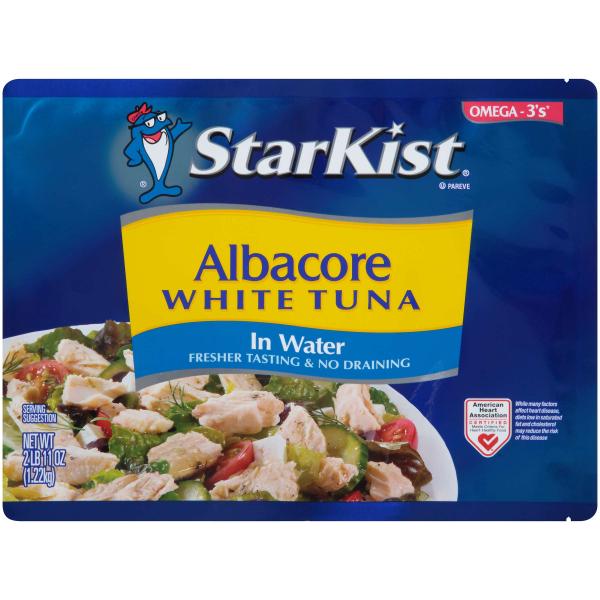 Starkist Albacore Chunk White Packed In Water Pouch 43 Ounce Size - 6 Per Case.