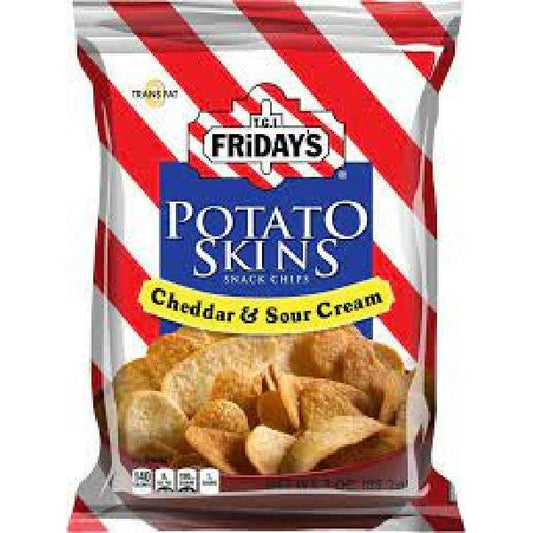 Tgif Cheddar & Sour Cream Potato Skinscase 3 Ounce Size - 6 Per Case.