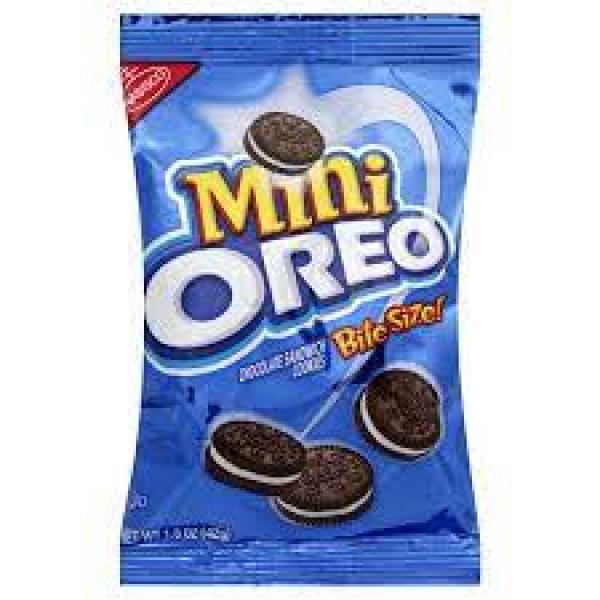 Oreo Mini Chocolate Sandwich Ck 1.5 Ounce Size - 60 Per Case.