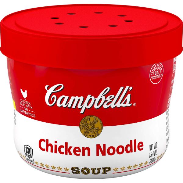 Campbell's Soup Red & White Chicken And Noodles Bowl 15.4 Ounce Size - 8 Per Case.