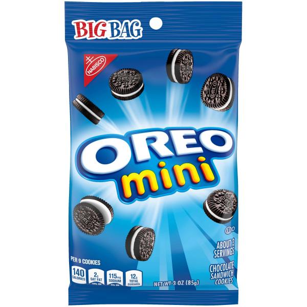 Oreo Cookies Single Serve Sandwich Mini Chocolate Z 3 Ounce Size - 12 Per Case.