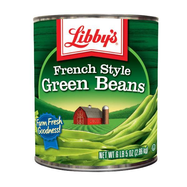 Libby French Style Green Bean 101 Ounce Size - 6 Per Case.