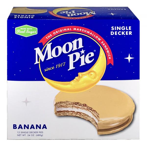 Moonpie® Banana Single Decker Case12 Count Packs - 8 Per Case.