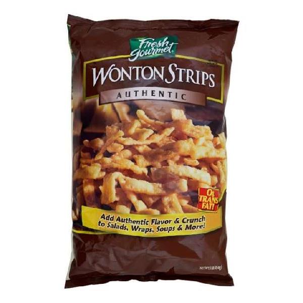 Fresh Gourmet Gourmet Wonton Strips 1 Pound Each - 10 Per Case.