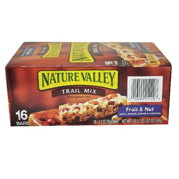 Nature Valley™ Trail Mix Chewy Granola Bars Fruit & Nut 19.7 Ounce Size - 8 Per Case.