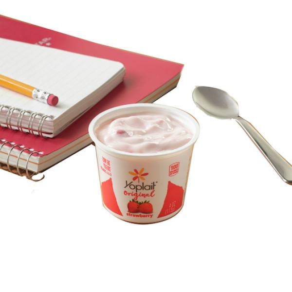 Yoplait® Original Yogurt Single Serve Variety Strawberry Banana 4 Ounce Size - 48 Per Case.