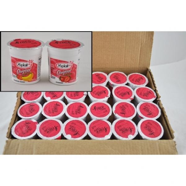 Yoplait® Original Yogurt Single Serve Variety Strawberry Banana 4 Ounce Size - 48 Per Case.