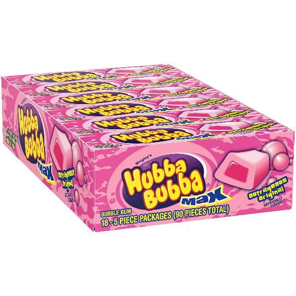 Hubba Bubba Max Original PcCs 5 Piece - 144 Per Case.