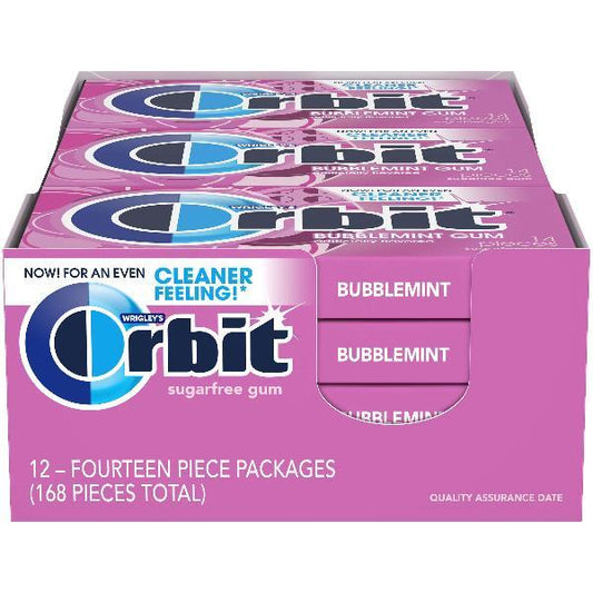 Orbit Gum Bubblemint Count 14 Piece - 144 Per Case.