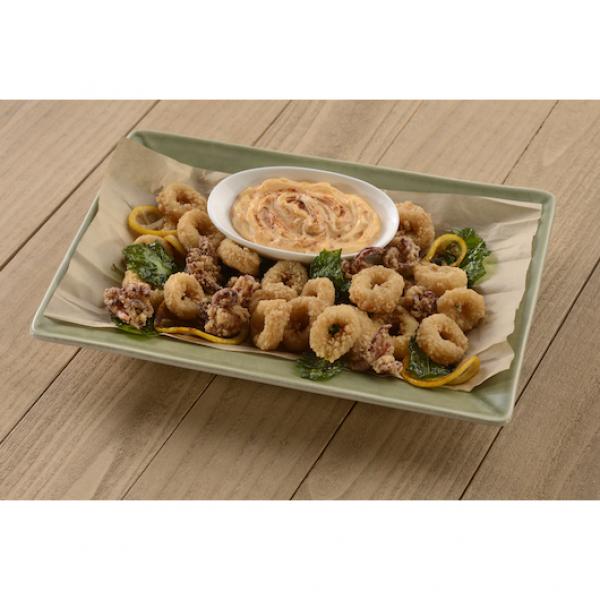 Tampa Maid Dipt'n Dusted Calamari Rings & Tentacles 2 Pound Each - 6 Per Case.