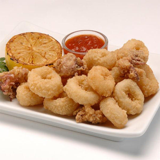 Tampa Maid Dipt'n Dusted Calamari Rings & Tentacles 2 Pound Each - 6 Per Case.