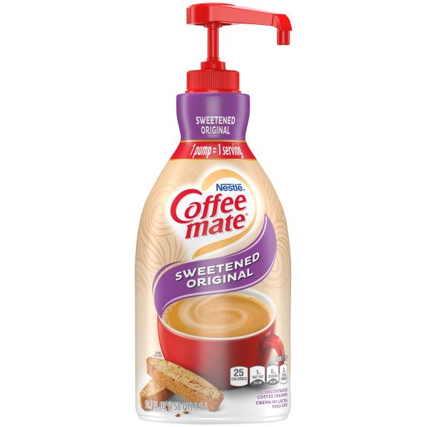 Coffee Mate Sweetened Original Concentrate Pump Bottle 1.58 Qt - 2 Per Case.