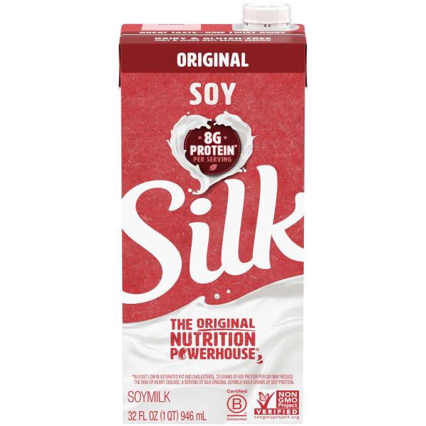 Silk Plain Soymilk ML 946 ML - 12 Per Case.