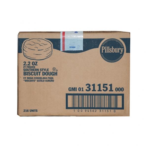 Pillsbury™ Frozen Biscuit Dough Reduced Sodium Southern Style 2.2 Ounce Size - 1 Per Case.