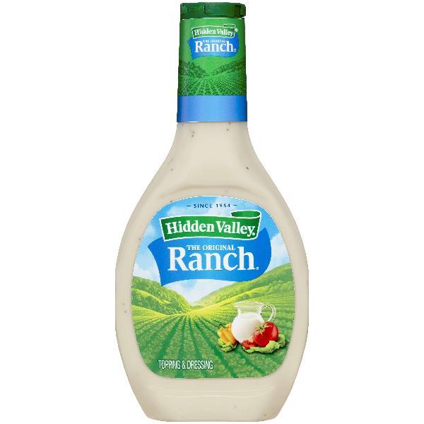 Dressing Ranch Hidden Valley Plastic Bottle Fluid 16 Ounce Size - 6 Per Case.