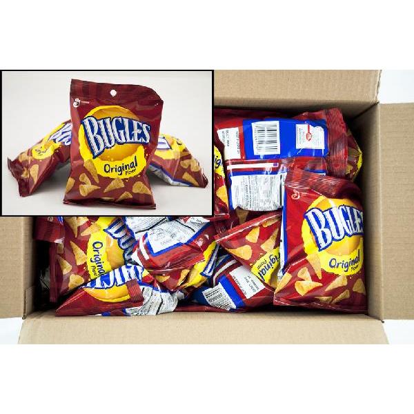 Snack Bugles Original 0.88 Ounce Size - 60 Per Case.