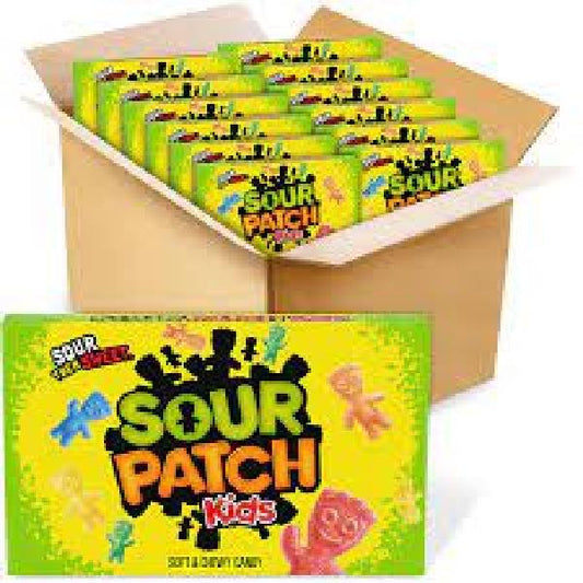 Sour Patch Kids Thtr Box 3.5 Ounce Size - 12 Per Case.