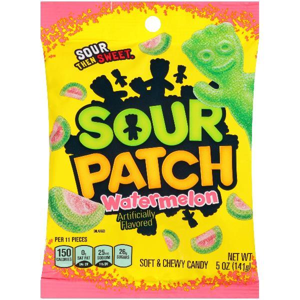 Sour Patch Watermelon Peg Bg 5 Ounce Size - 12 Per Case.