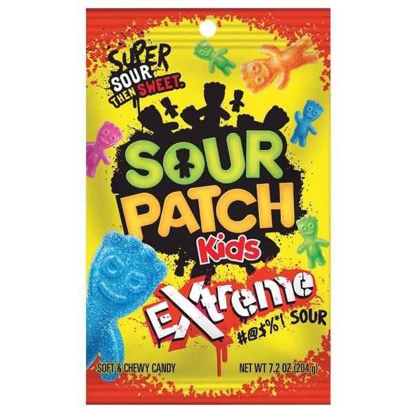 Sour Patch Extreme Peg Bag 7.2 Ounce Size - 12 Per Case.