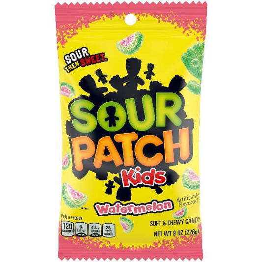 Sour Patch Watermelon Peg Bg 8 Ounce Size - 12 Per Case.