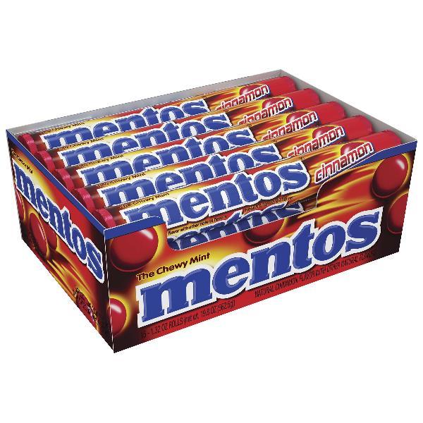 Mentos Rolls Cinnamon 1.32 Ounce Size - 360 Per Case.