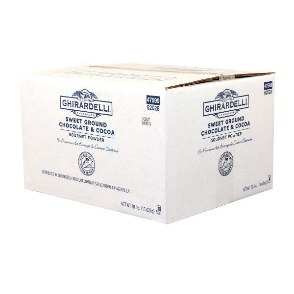 Ghirardelli Sweet Ground Chocolate Cocoa Powder 30 Pound Each - 1 Per Case.